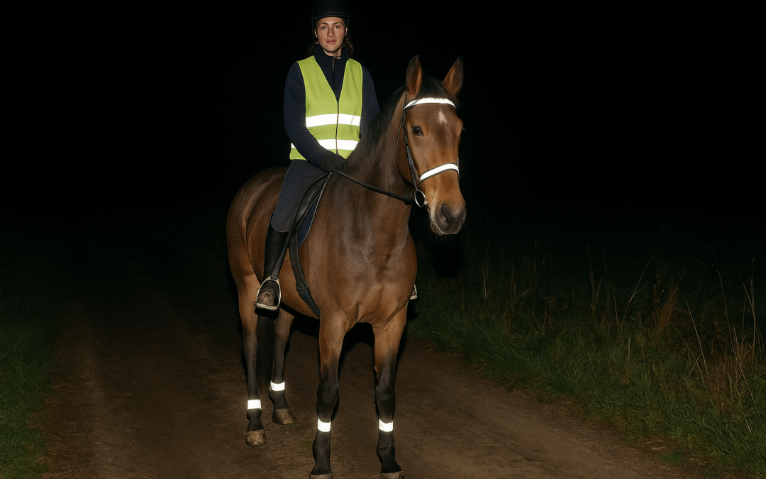 Sicher reiten in der Dunkelheit: sehen, gesehen werden, ruhig bleiben